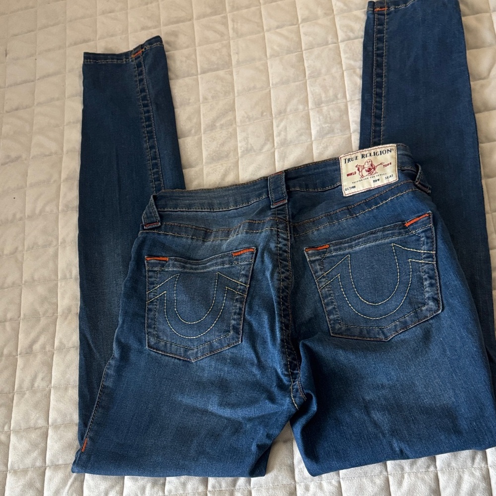 True Religion Women's Dark Blue Skinny Jeans